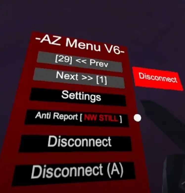 AZ Menu. Mod menu for gorilla tag