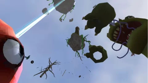 Above the Clouds (only Up) custom map arena and gameplay preview for Gorilla Tag