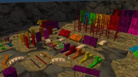 Only Up! Practice Parkour Map custom map arena and gameplay preview for Gorilla Tag