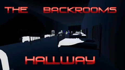 The Backrooms Hallway custom map arena and gameplay preview for Gorilla Tag
