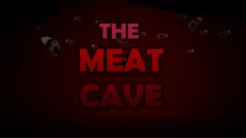 The Meat Cave custom map arena and gameplay preview for Gorilla Tag