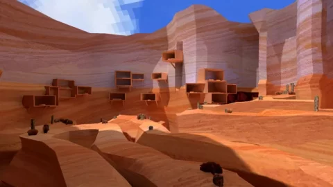 Og Canyon custom map arena and gameplay preview for Gorilla Tag