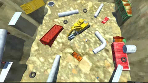 The Scrapyard custom map arena and gameplay preview for Gorilla Tag