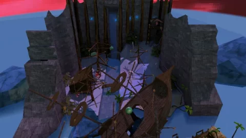 The Snowy Tundra custom map arena and gameplay preview for Gorilla Tag